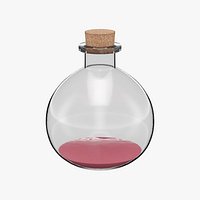 Magic Potion Bottle - Glass Vial with Cork Stopper