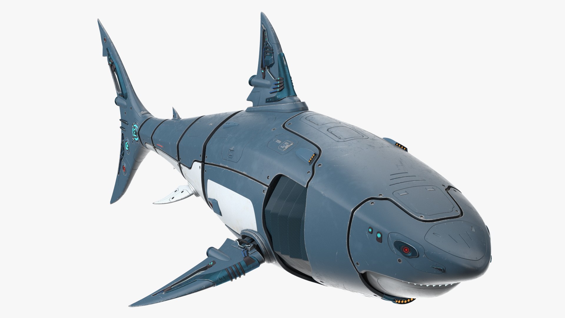 3D Futuristic Shark Robot - TurboSquid 2199207
