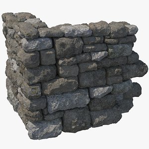 3d model stonewall corner