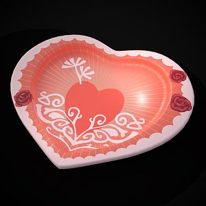 Valentines Heart Plate 3D model