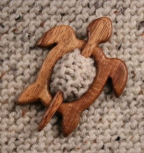 3D wood shawl pin model