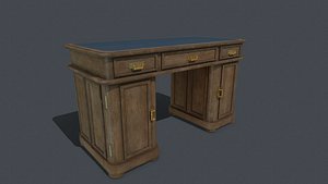 3D old writing desk model