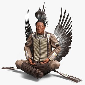 American Indian in Sitting Pose
