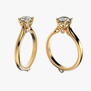 Engagement heart ring 16-20 sizes R29 3D print model