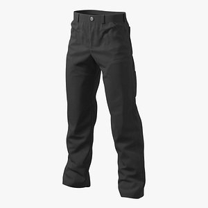 3D Winter Workwear Pants Black