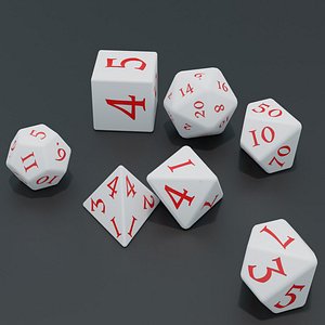 RPG dice asset White