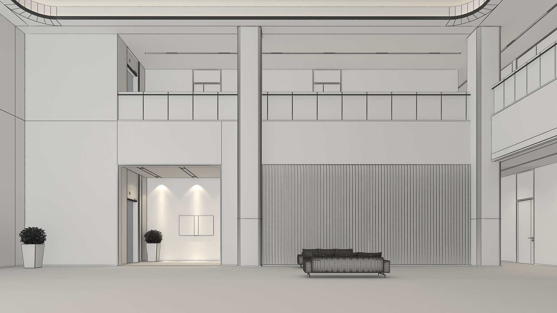 3D Modern Hall 36 model - TurboSquid 2181250