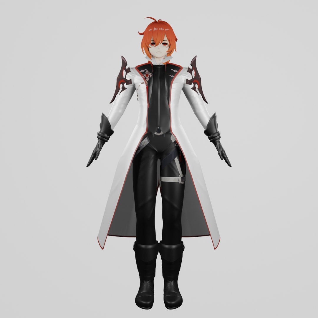 Character Raincoat Fatui 3D Model - TurboSquid 1962174