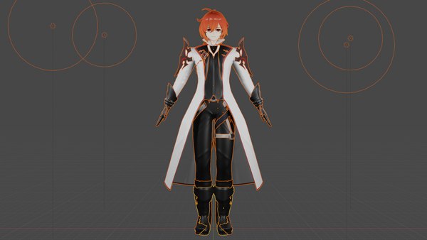 Character raincoat Fatui 3D model - TurboSquid 1962174