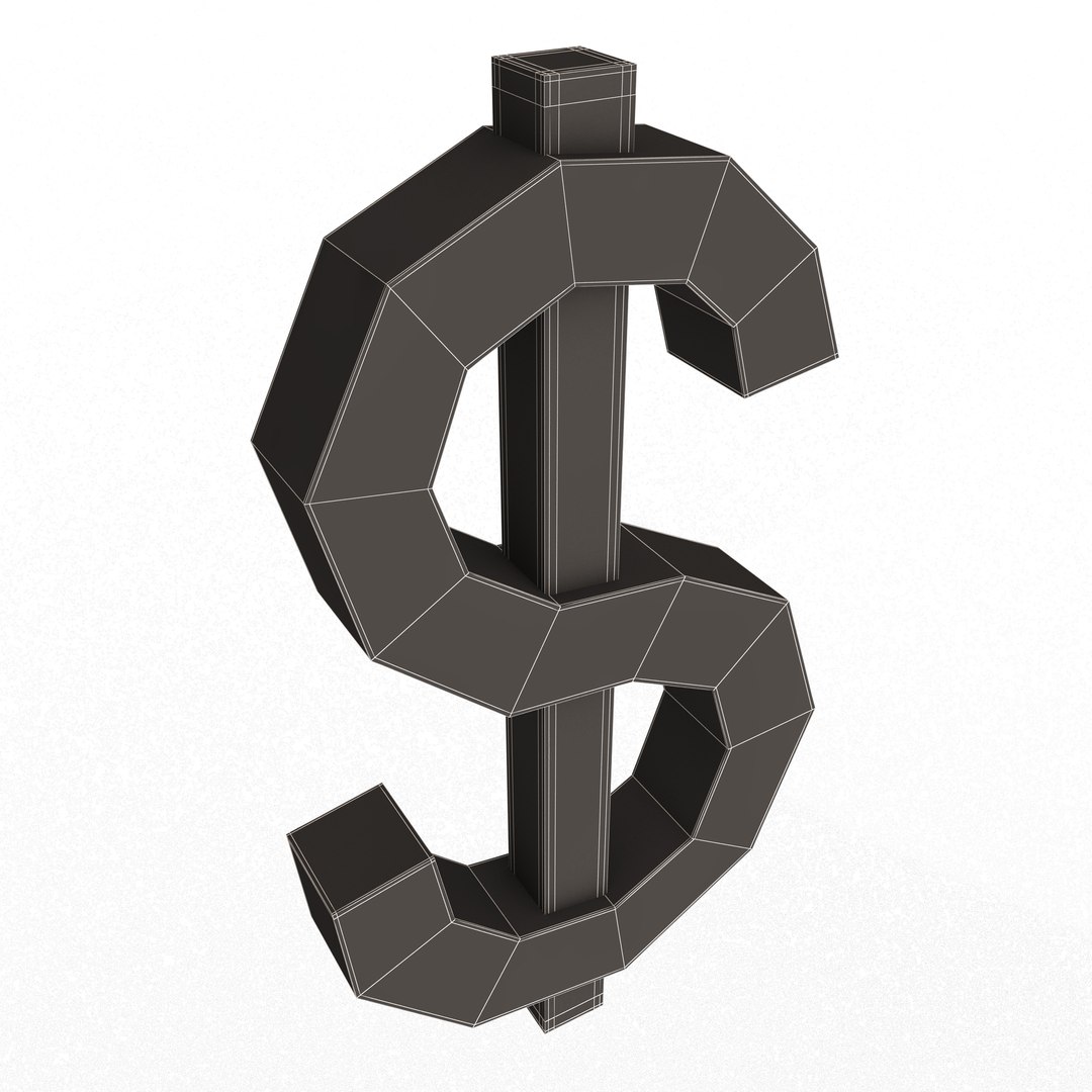 3D Dollar Symbol model https://p.turbosquid.com/ts-thumb/yX/7Em6Tw/1t/wireframelowdollarsymbol2/jpg/1676134754/1920x1080/fit_q87/e20d84ffc14224ccf1f3aaf5670c39f06cffbe7d/wireframelowdollarsymbol2.jpg