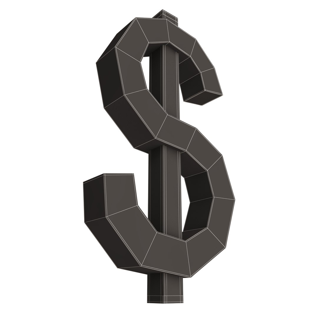 3D Dollar Symbol model https://p.turbosquid.com/ts-thumb/yX/7Em6Tw/75/wireframelowdollarsymbol4/jpg/1676134758/1920x1080/fit_q87/b30d1ecb9e89f142d7f1529f59e7c573fd81f49c/wireframelowdollarsymbol4.jpg