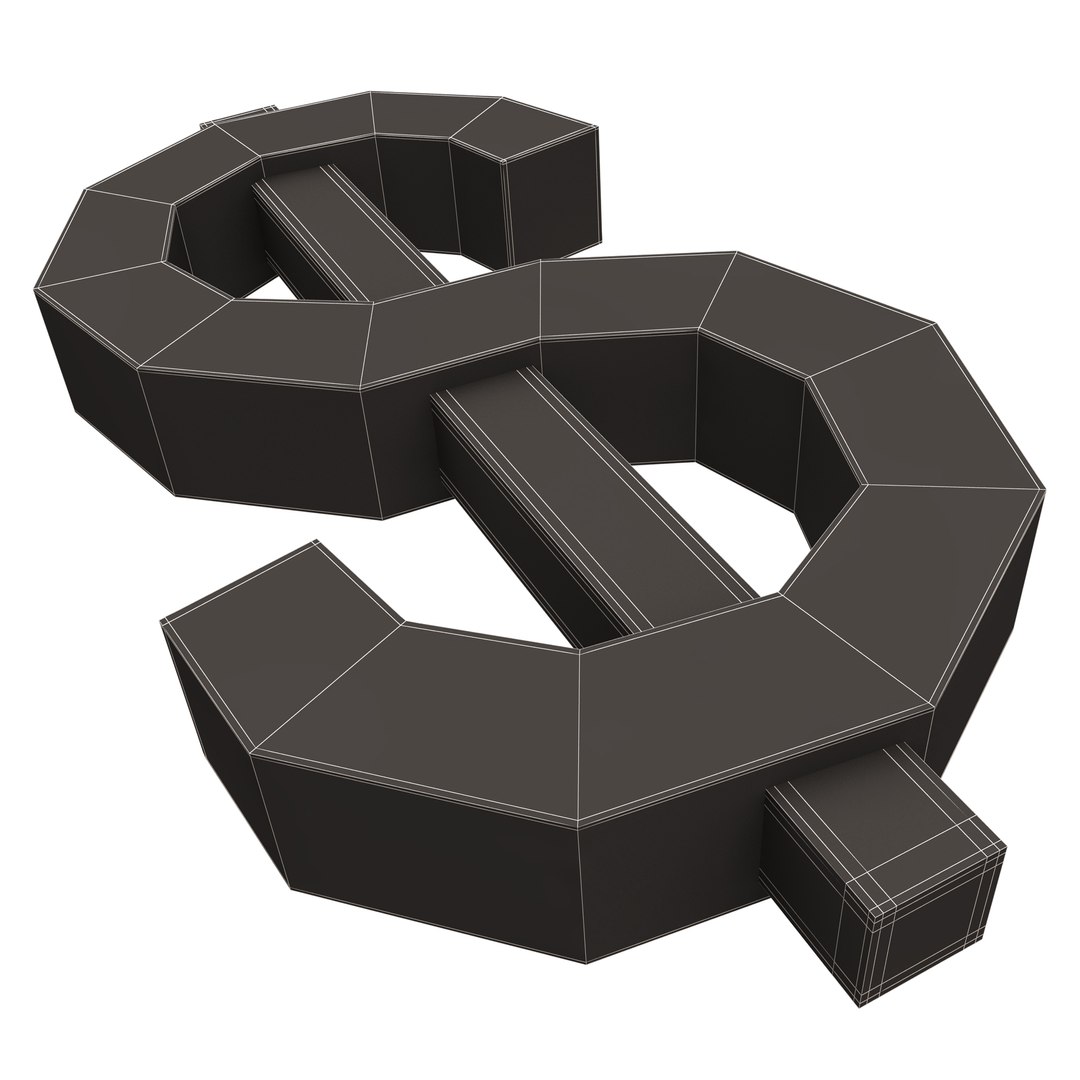 3D Dollar Symbol model https://p.turbosquid.com/ts-thumb/yX/7Em6Tw/b8/wireframelowdollarsymbol6/jpg/1676134763/1920x1080/fit_q87/3e40325e1a07eae8a1d7aa9fb1c0e22119f82054/wireframelowdollarsymbol6.jpg