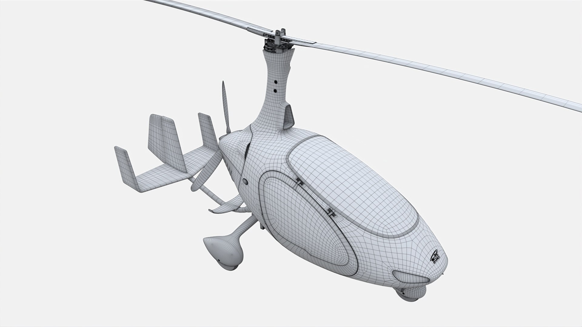 Gyroplane Autogyro Cavalon Green 3D Model - TurboSquid 2111188