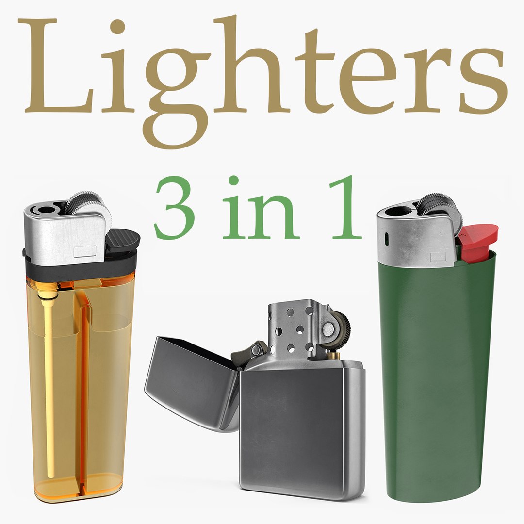 Lighters 3D Models Collection 3D model preview