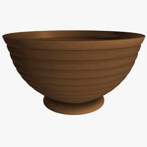 3d clay jar model