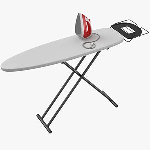 Clothes Iron On Ironing Board 02