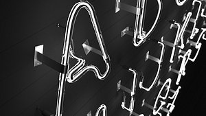 Neon Alphabet 3D model