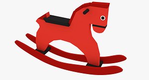 3D simple rocking horse model