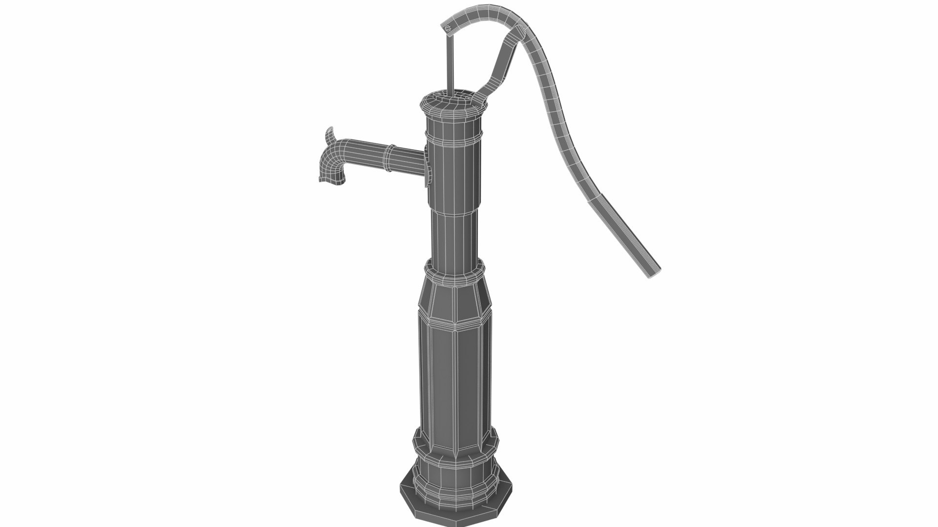 Manual Water Pump Model TurboSquid 1732194