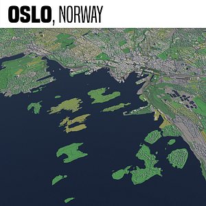 Oslo Norway 30x30km City Map