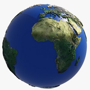 3D model globe earth