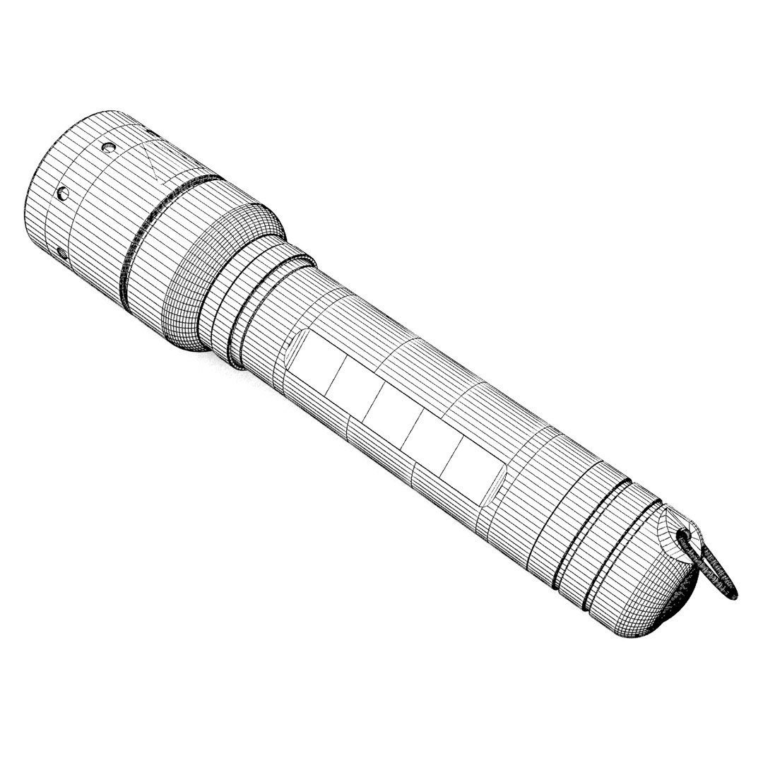 3d Led Flashlight Model