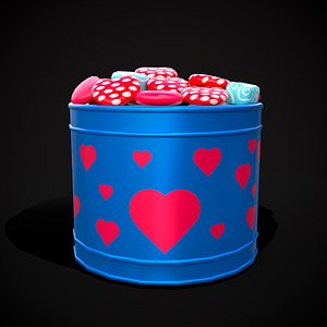 Valentine Heart Candy Tin 3D model