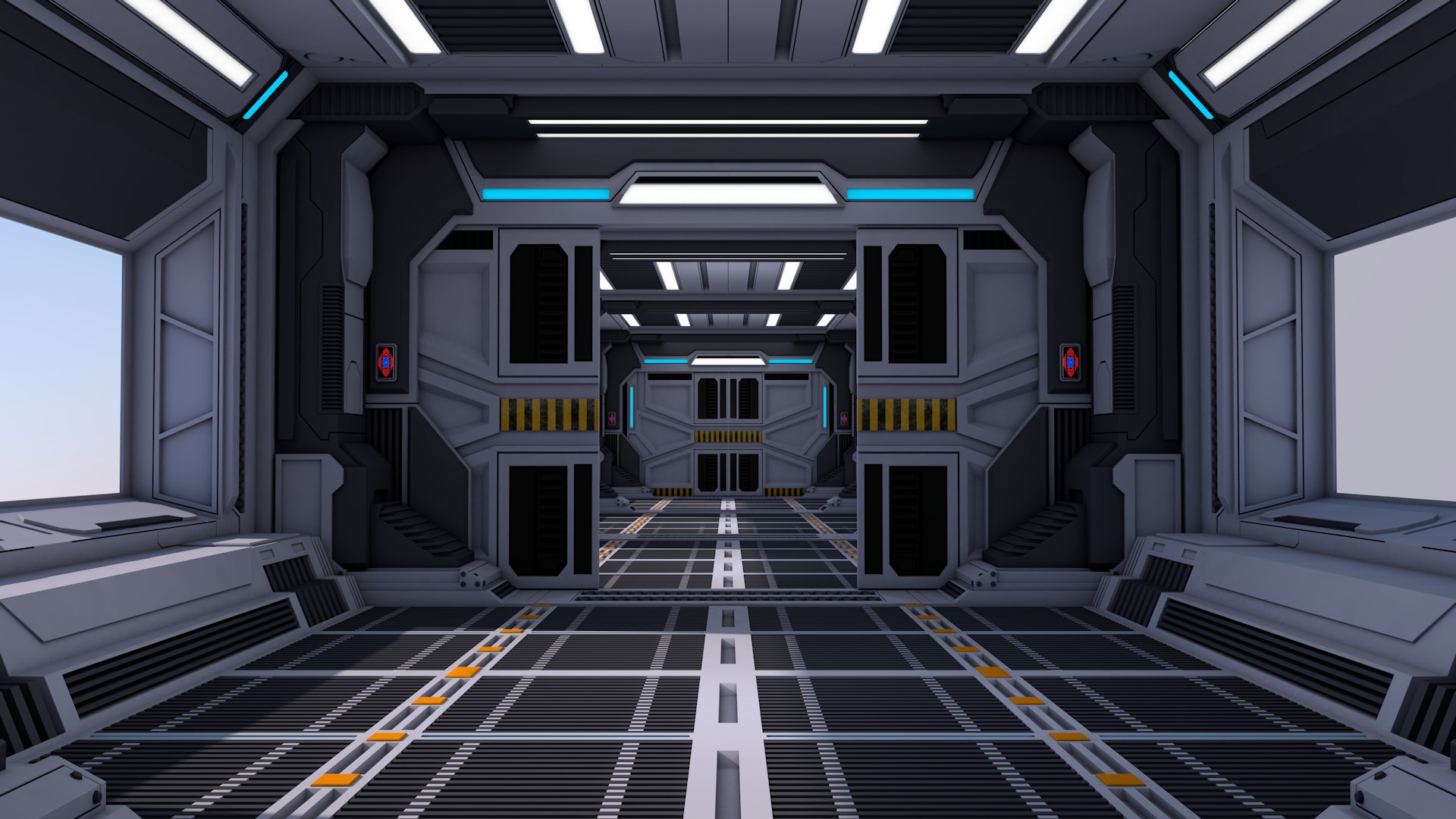 Sci Fi Interior 3D Model - TurboSquid 1599370