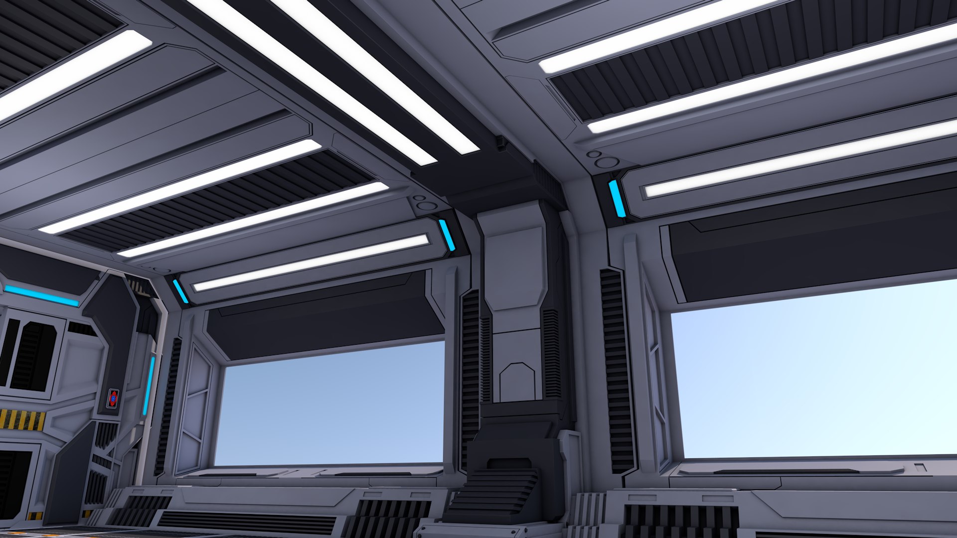 Sci Fi Interior 3D Model - TurboSquid 1599370