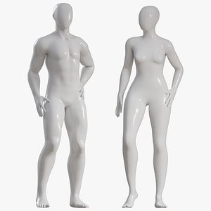 Rigged Male and Female mannequin 05 PBR