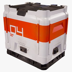 Sci-Fi Box Cargo Container PBR 3D model