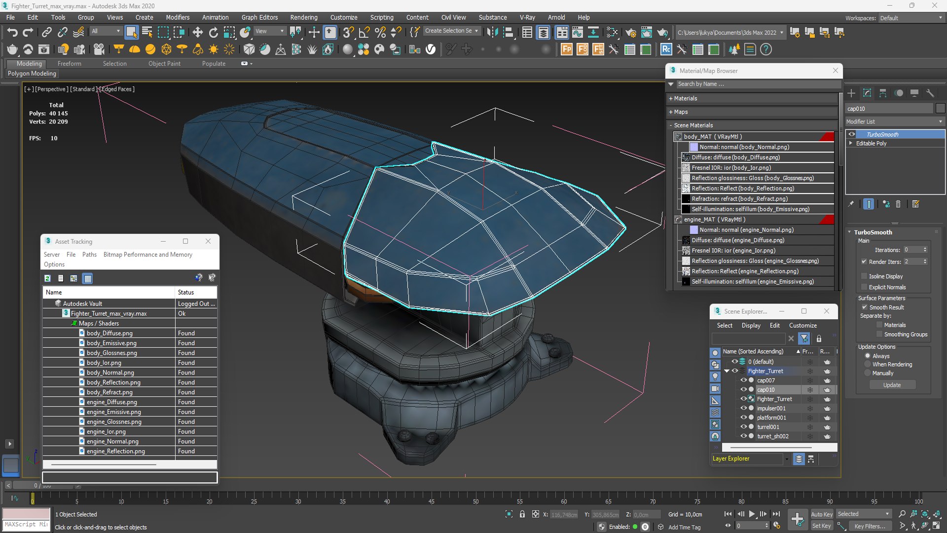 3D Fighter Turret https://p.turbosquid.com/ts-thumb/yX/jkqneU/Ac/fighterturret3dsmodel013/jpg/1726742382/1920x1080/fit_q87/993548c3419b7d4a66f5bd9bb1640f576e8aa4bb/fighterturret3dsmodel013.jpg