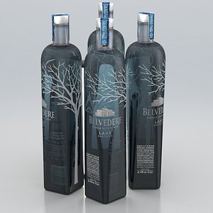 alcohol bottle vodka 3D model