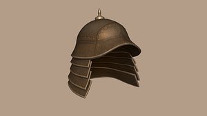 Japanese Kabuto Helmet - Rust - Medieval Character