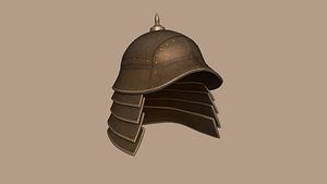 Japanese Kabuto Helmet - Rust - Medieval Character