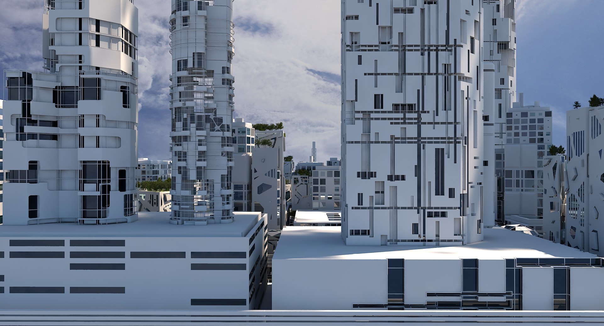 3D Model Futuristic Cityscape - TurboSquid 1524013