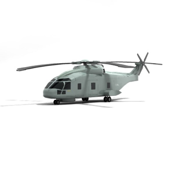 3d eh101 merlin helicopter model
