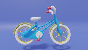 Cartoon Cute Bicycle 3D