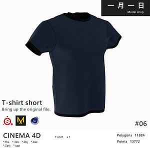3D model Tshirt short very short sleeve