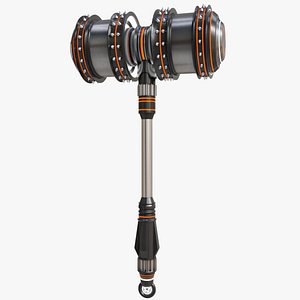 Sci Fi Battle Hammer 07 All PBR Unity UE Textures Included