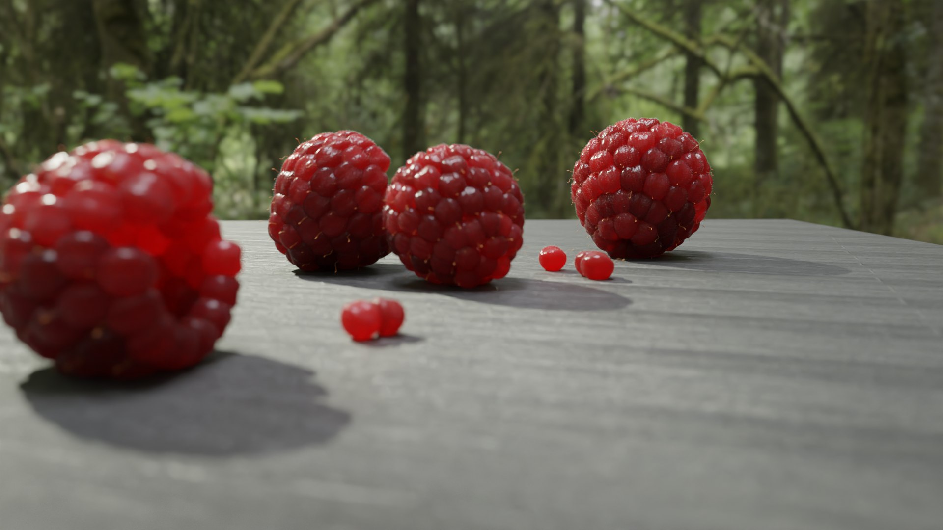 Raspberry Berry 3D Model - TurboSquid 1783871