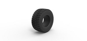 3D model Diecast offroad tire 65 Scale 1 to 25