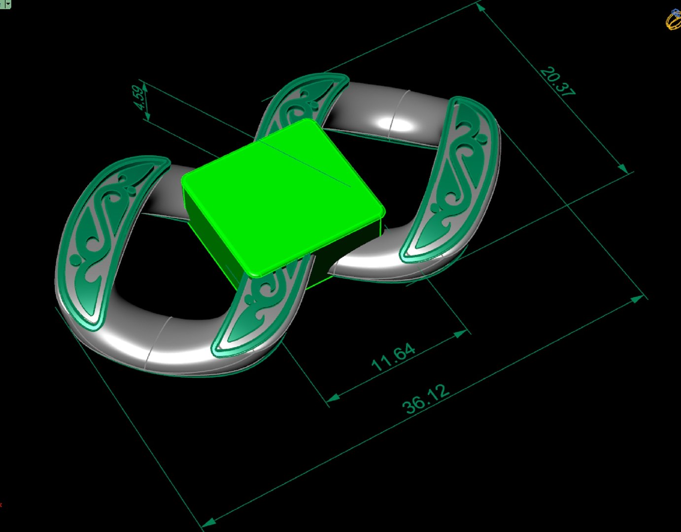 3D Chain Or Bracelet With Pattern - TurboSquid 2049700