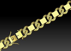 Louis Vuitton bracelet blossom BB charms replicas 3D model 3D printable