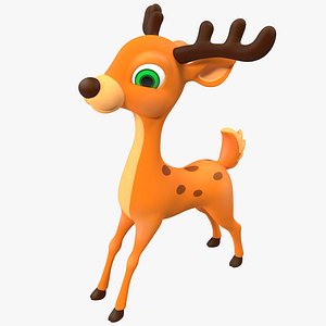 3d deer cartoon