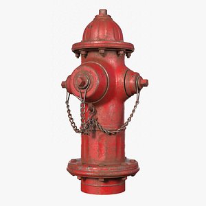 Old Fire Hydrant Game Ready 3D model