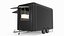 Food Trailer Black Empty