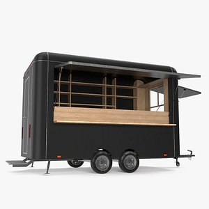 Food Trailer Black Empty model