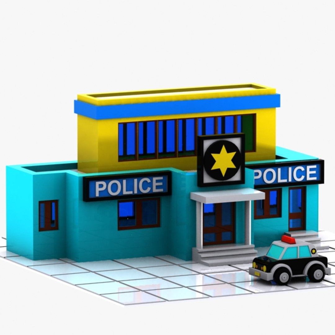 Police Station 3d Model