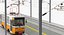Tram Budapest City Tatra T5C5 Overhead Pole and Track